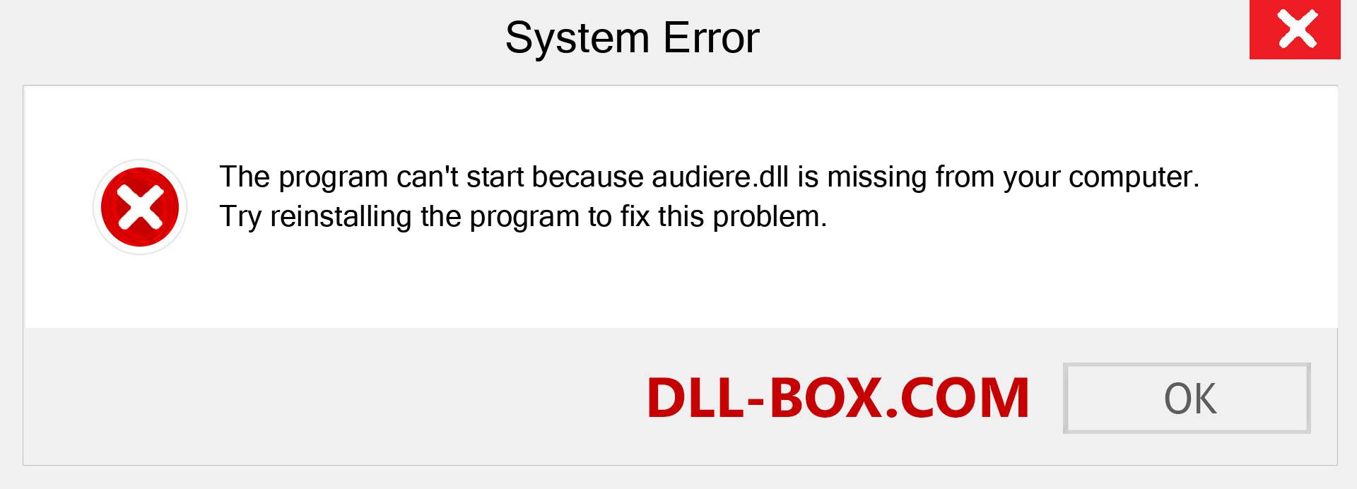  audiere.dll file is missing?. Download for Windows 7, 8, 10 - Fix  audiere dll Missing Error on Windows, photos, images